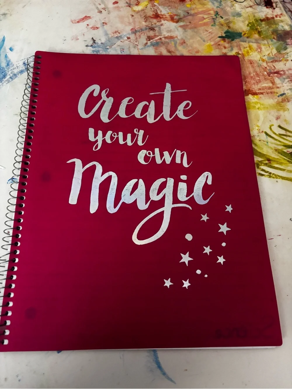 Create Your Own Magic Spiral Notebook - Hot Pink